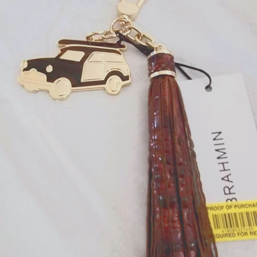 Brahmin Copa Pecan Tassel/ Key Fob... BNWT